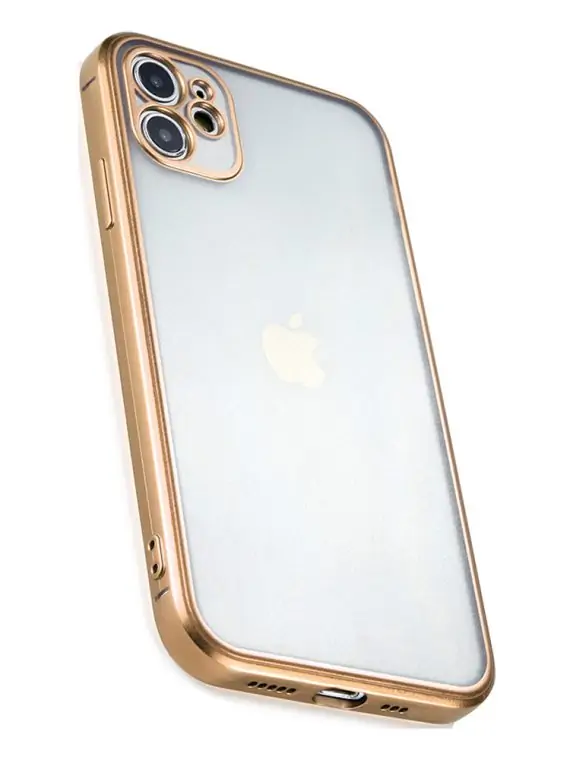 case iphone 12 pro matowe ze złotem