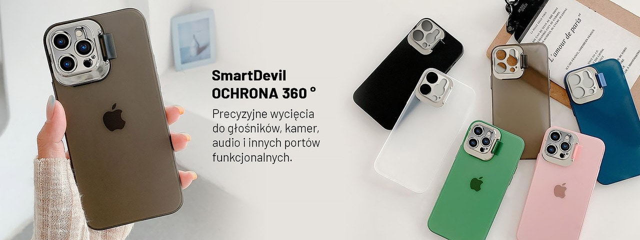 iphone12 pro klapka matowe polprzezroczysty czarny smartdevil