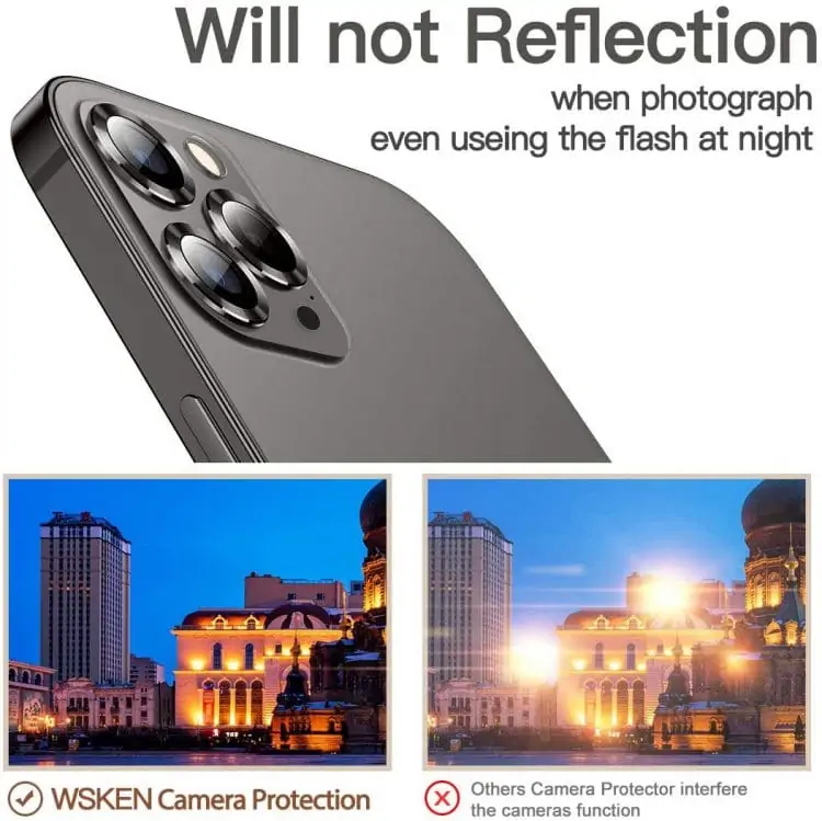 metalowa osłona obiektywów szkło na aparat iphone 13 mini głęboka czerń