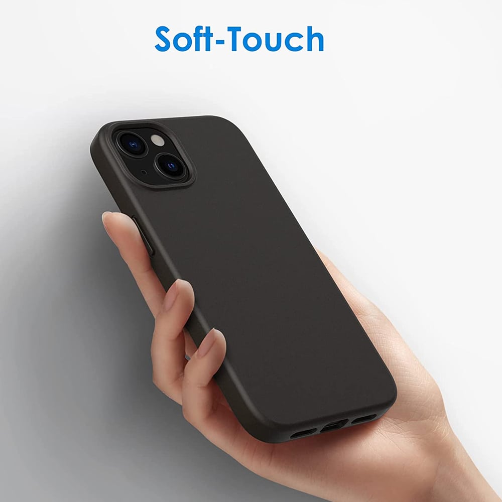 etui do iphone 11 silikonowe z mikrofibrą premium soft touch czarne 3