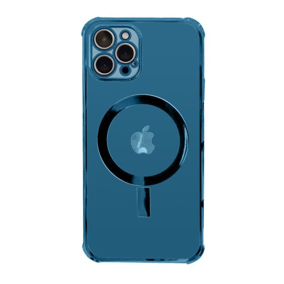 Etui do iPhone 12 Pro Max transparentne pacyficzny kolor ramki z MagSafe Protect, ochrona aparatu