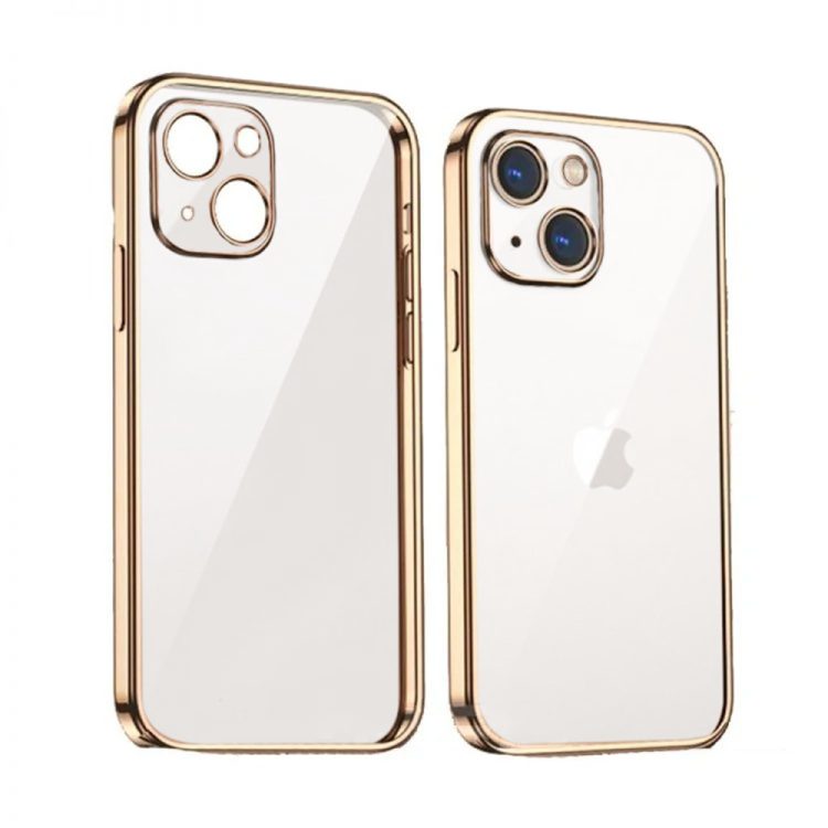 etui do iphone 13 premium golden z osłoną kamery, czerwone złoto