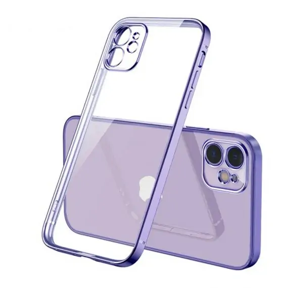 Etui do iPhone 12 premium violet z osłoną kamery, fioletowe [PO ZWROCIE]