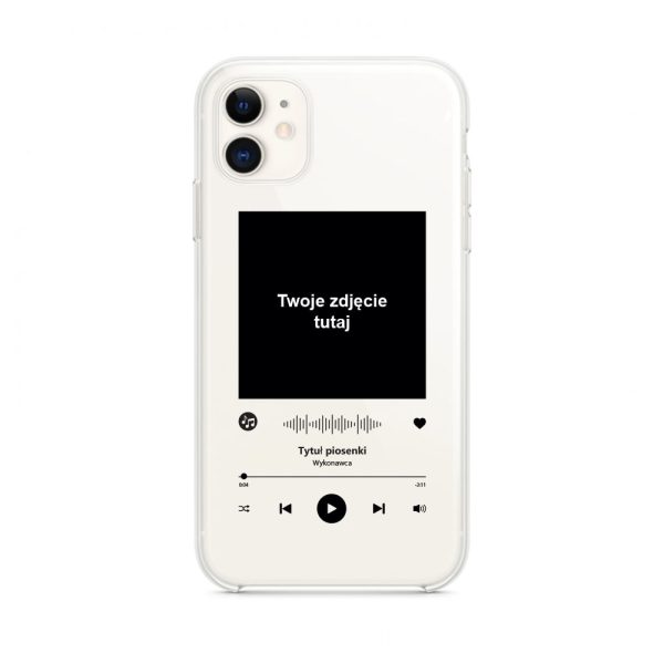 mock u iphone 11 przezrocyste z nadrukiem muzyka 2