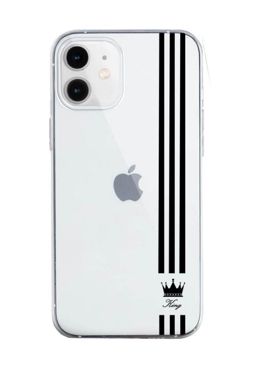 mock u iphone 12 przezrocyste z nadrukiem biały king