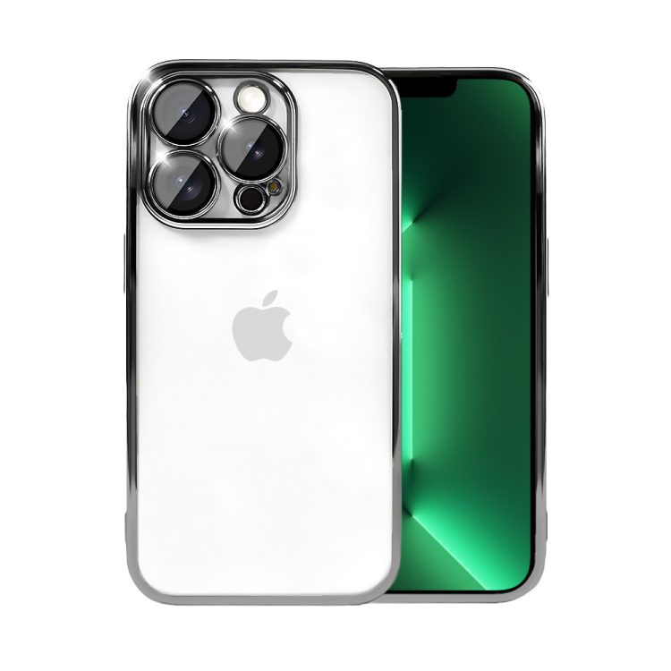etui do iphone 13 pro max slim protect full cover z osłoną kamery i obiektywów 9h, czarne grafitowe