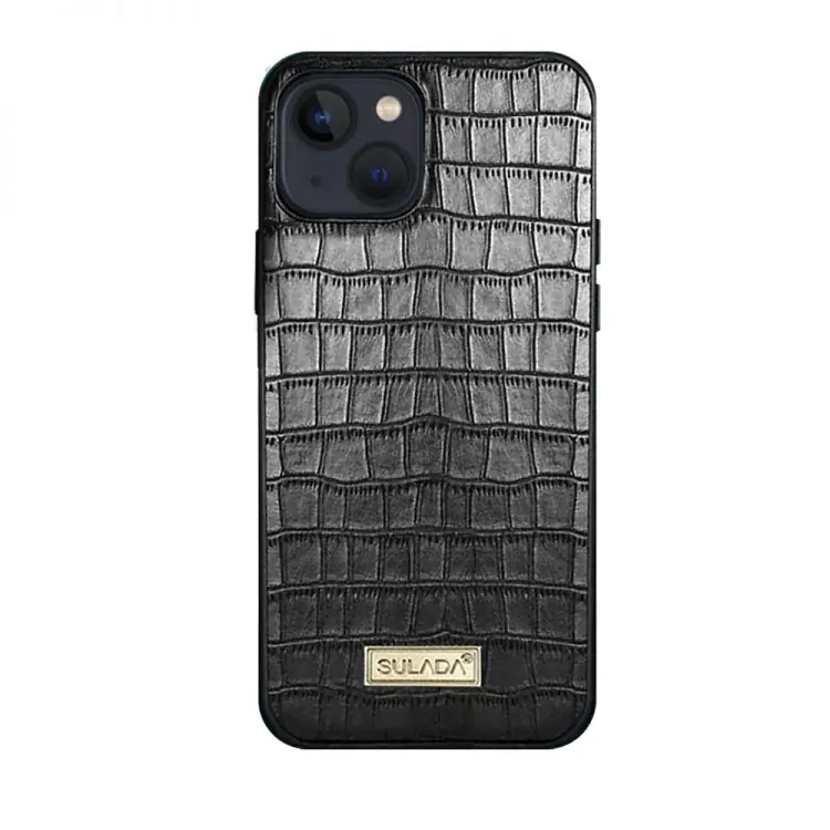 etui do iphone 13 sulada skórzane czarne