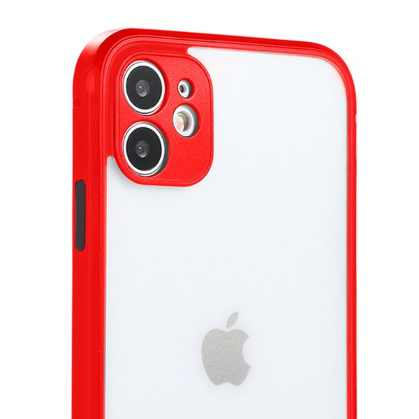 etui iphone 11 silikonowe czerwone z kolorowymi przyciskami 2