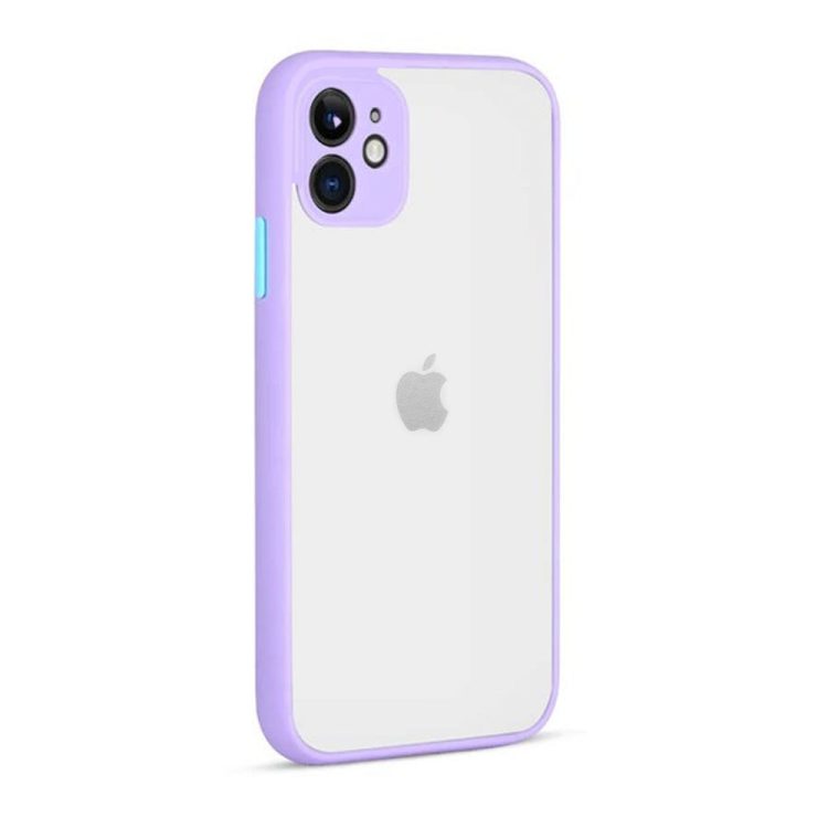 etui iphone 11 silikonowe fioletowe z kolorowymi przyciskami 2