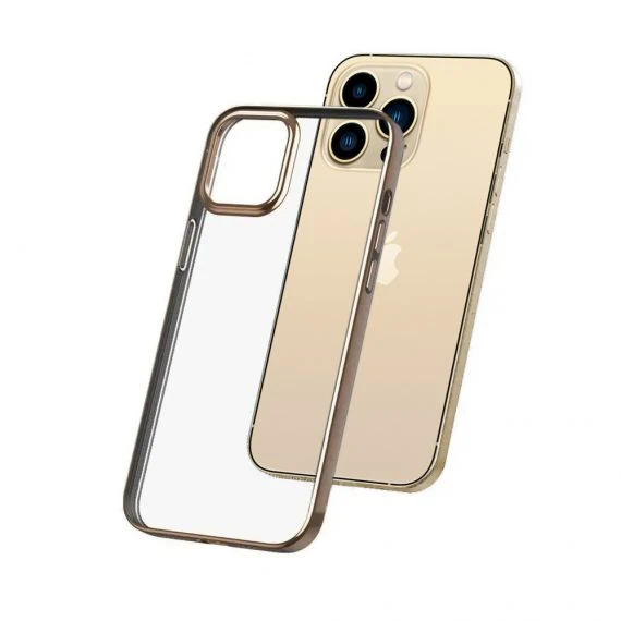 Etui do iPhone 12 Slim gold dream przeźroczyste czerwone złoto