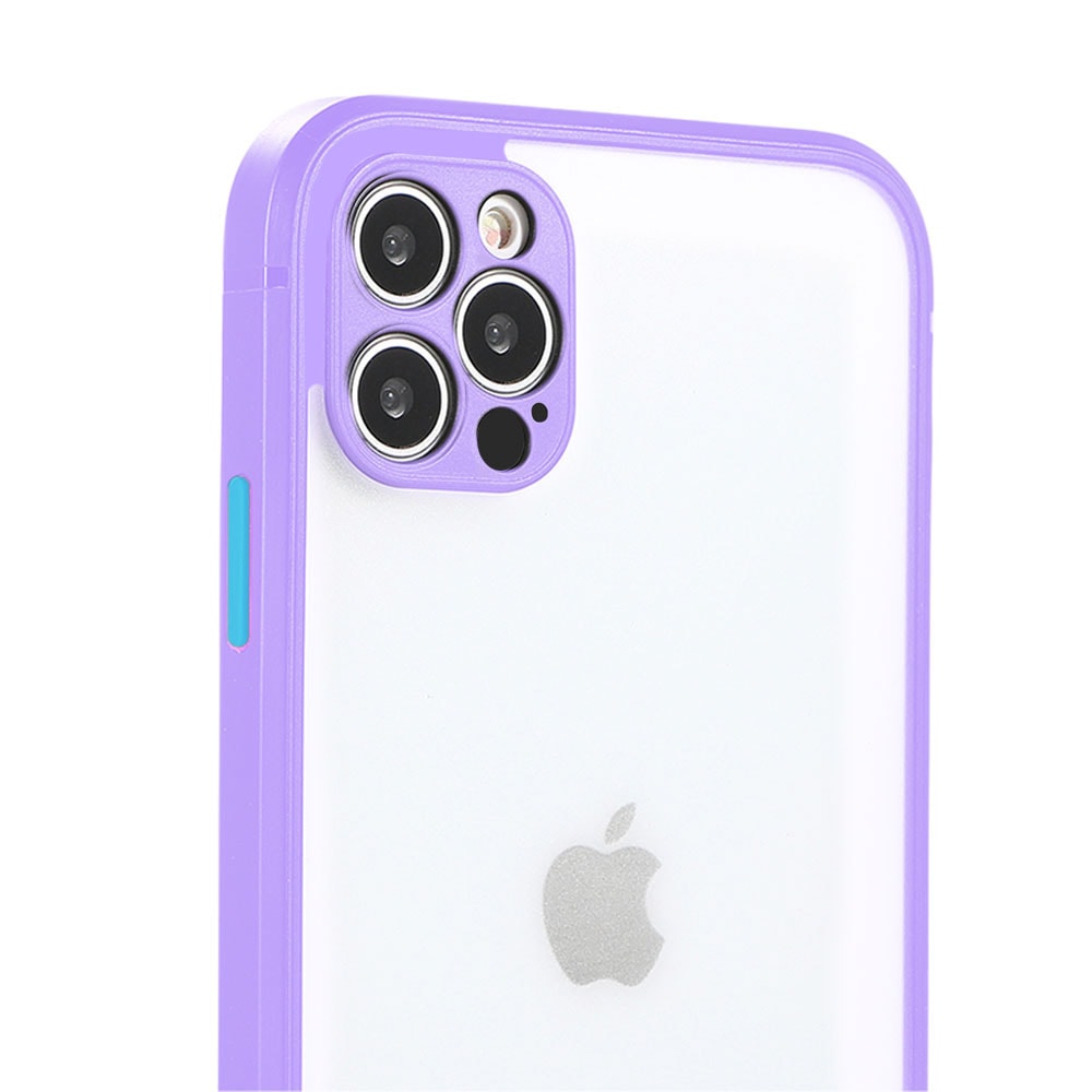 etui iphone 12 po max silikonowe fioletowe z kolorowymi przyciskami 1
