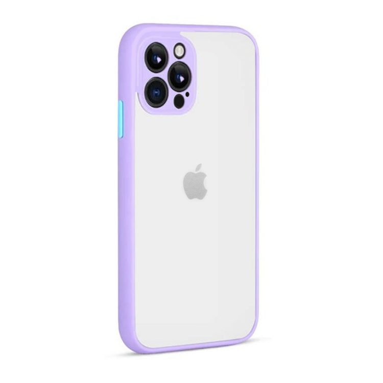 etui iphone 12 po max silikonowe fioletowe z kolorowymi przyciskami 2
