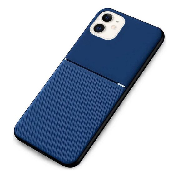 etui iphone 12 silikonowe z osłoną na aparat granatowe 1