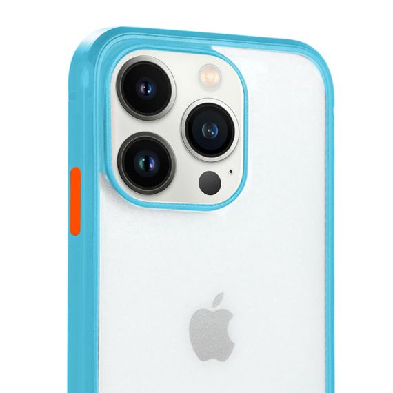 etui iphone 13 pro silikonowe miętowe z kolorowymi przyciskami 2