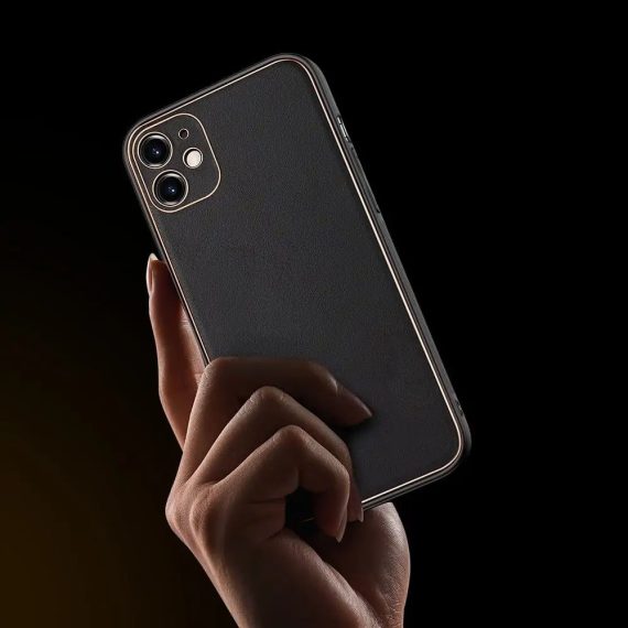 etui iphone 13 elegancka skóra czarne 6