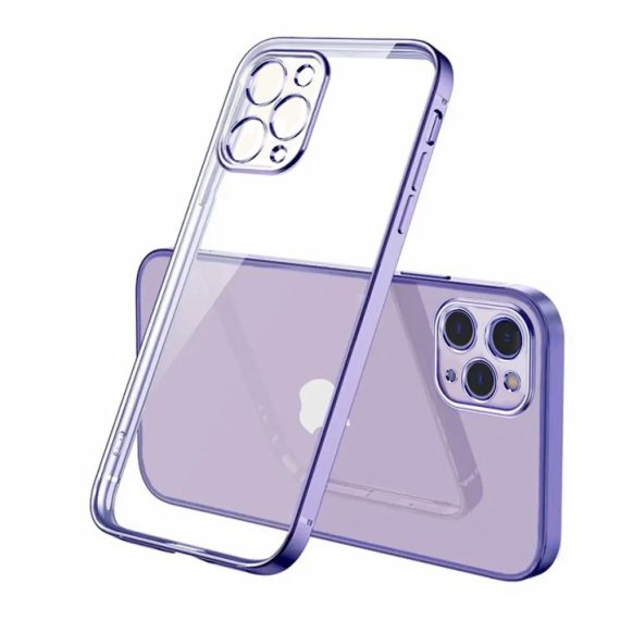 Etui do iPhone 12 Pro premium violet z osłoną kamery, fioletowe