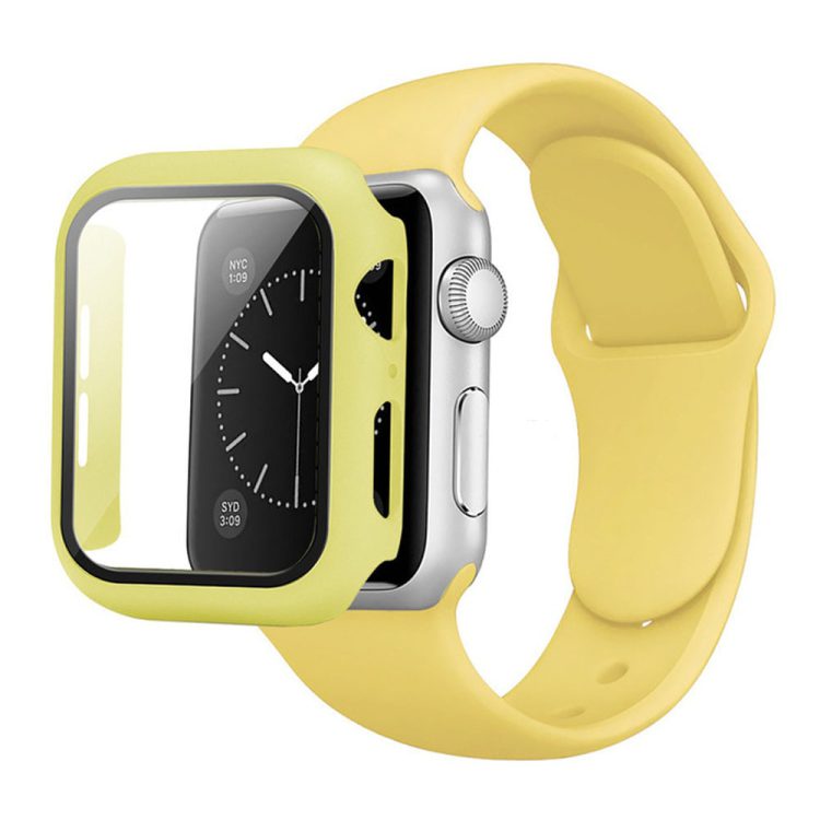 etui+pasek apple watch żółty