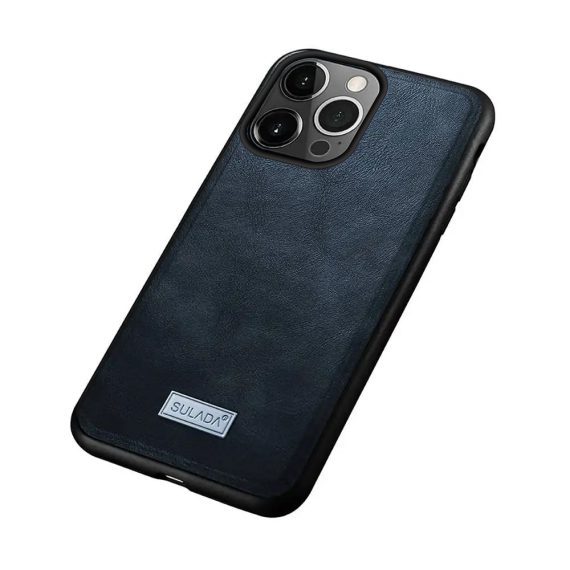 etui do iphone 12 pro eleganckie skórzane royal blue sulada oryginal 2