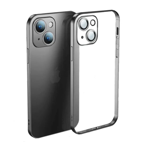 Etui do iPhone 14 Plus Premium Protect Full Cover z osłoną kamery i obiektywów 9H, czarne grafitowe (PO ZWROCIE)
