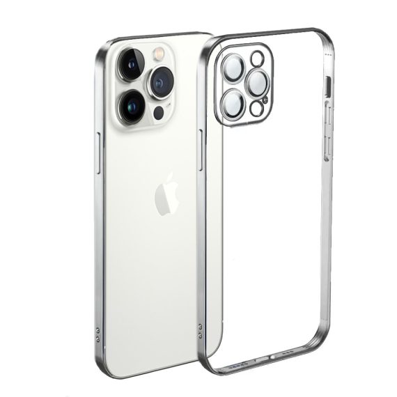 Etui do iPhone 13 Pro Max Premium Protect Full Cover z osłoną kamery i obiektywów 9H, srebrne