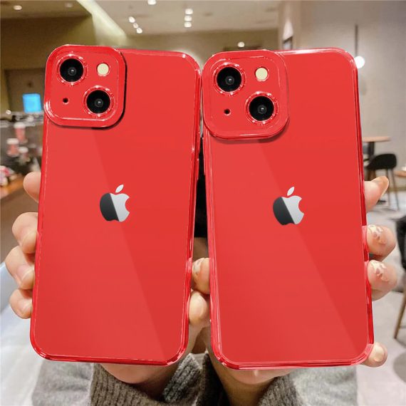 etui do iphone 13 camera high pro original red czerwona ramka