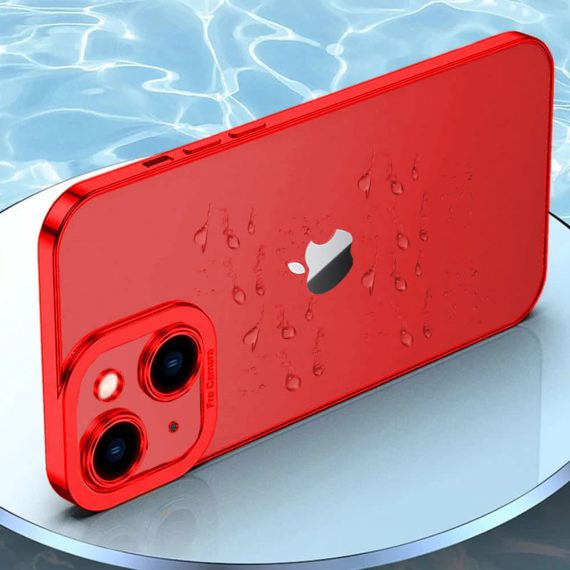 etui do iphone 13 camera high pro original red czerwona ramka
