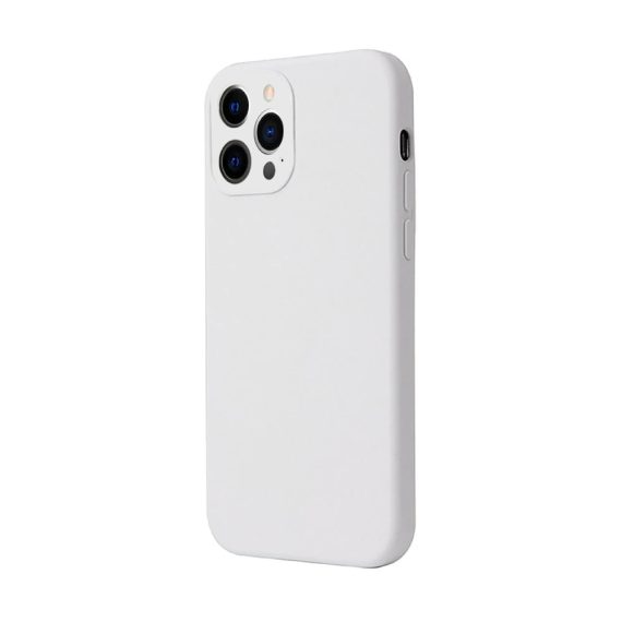 etui iphone 12 pro silikonowe z osłoną na aparat białe 3