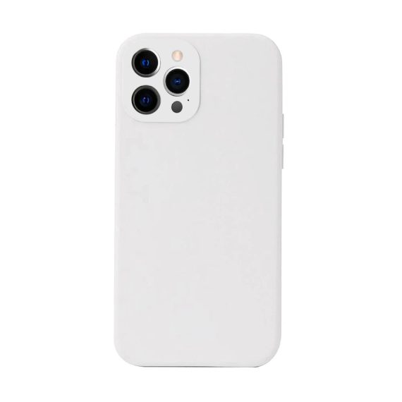 etui iphone 12 pro silikonowe z osłoną na aparat białe 4