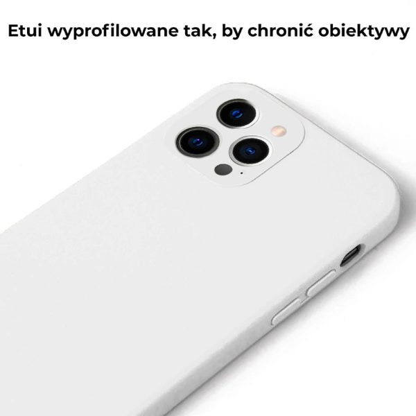 etui iphone 12 pro silikonowe z osłoną na aparat białe 9