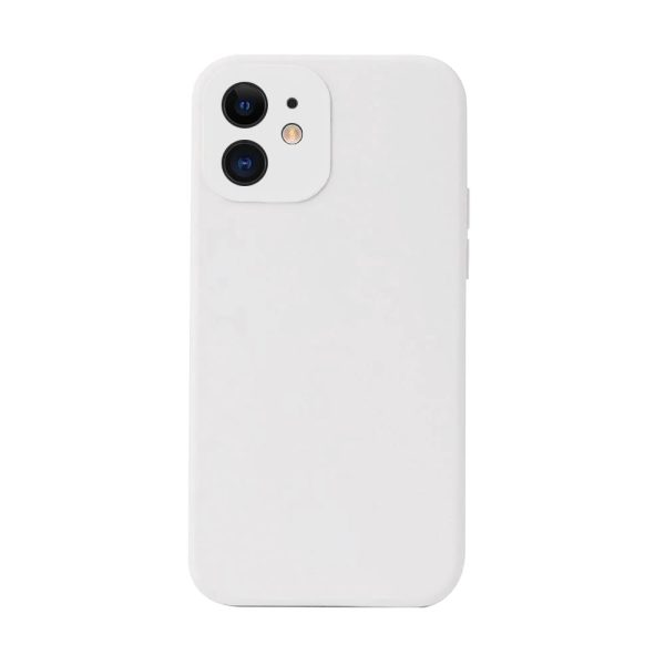 etui iphone 12 silikonowe z osłoną na aparat białe 2