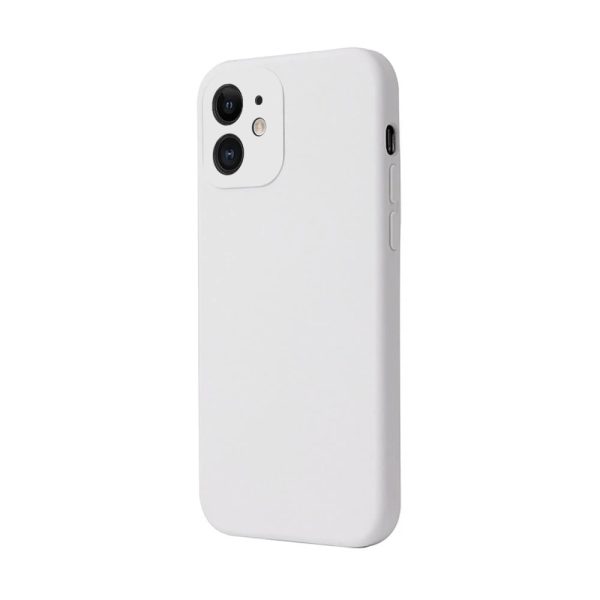 etui iphone 12 silikonowe z osłoną na aparat białe 4