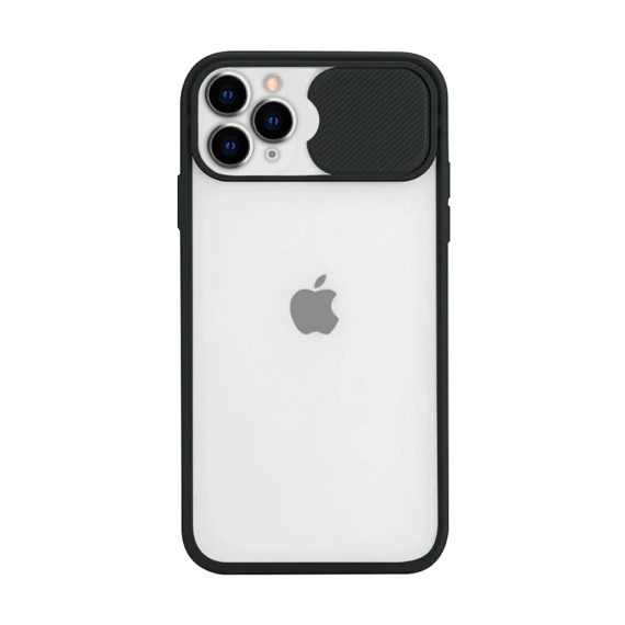 Etui do iPhone 13 Pro półprzezroczyste matowe satynowe z ochroną aparatu czarne