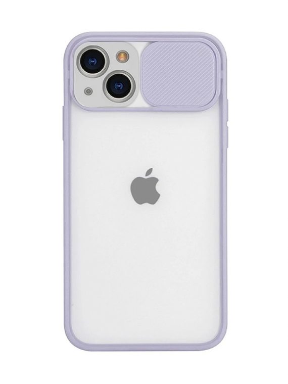 etui iphone 13 lilowe matowe z osłoną aparatu 1