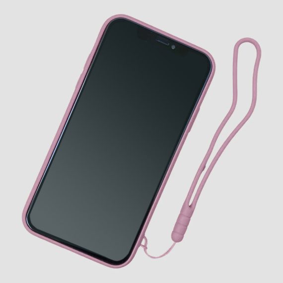 Etui do iPhone 11 Magnetic Ring matowe nie widać śladów, uchwyt magnetyczny 360° ze smyczą purpurowy