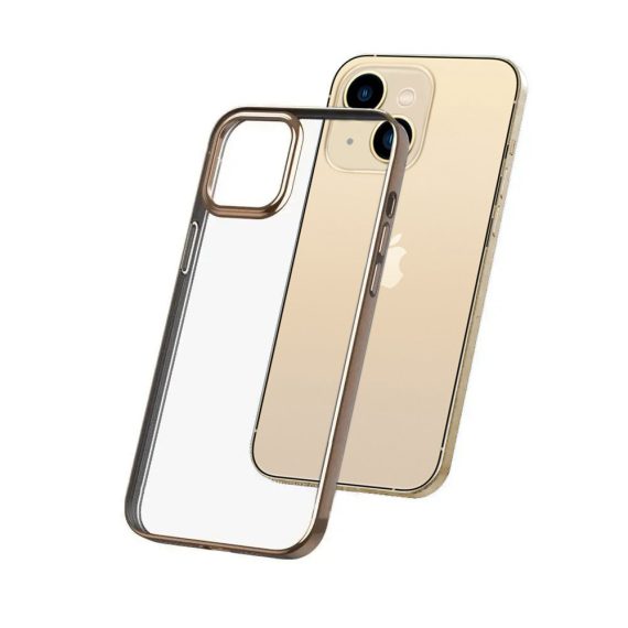 Etui do iPhone 13 Slim gold dream przeźroczyste, złote