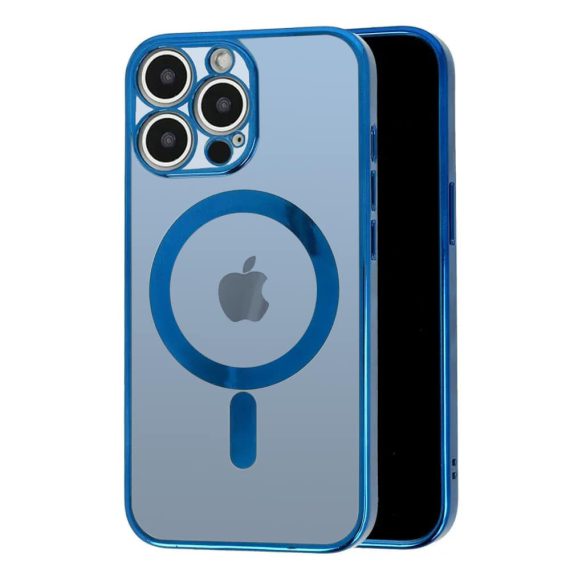 Etui do iPhone 13 Pro Max premium navy blue MagSafe z osłoną kamery, granatowe