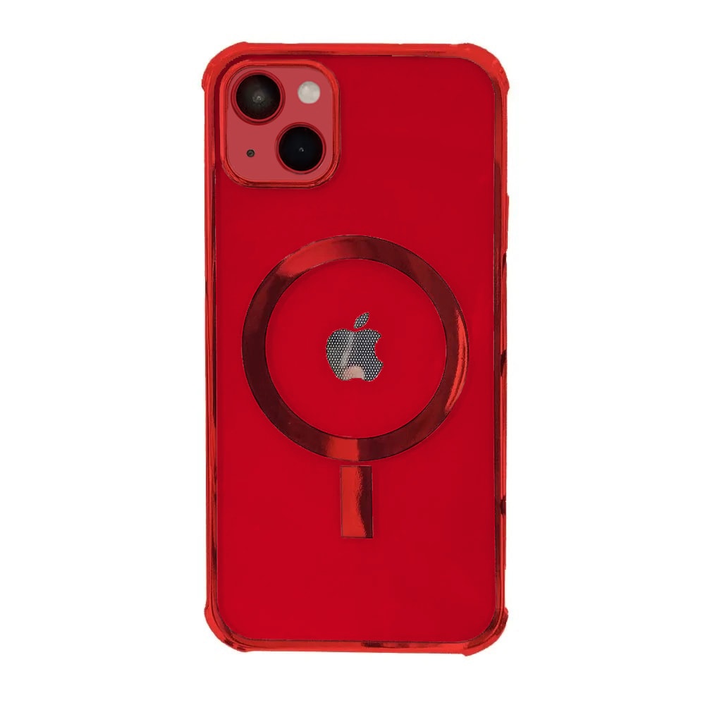 etui do iphone 13 czerwone premium magsafe luxury z osłoną kamery