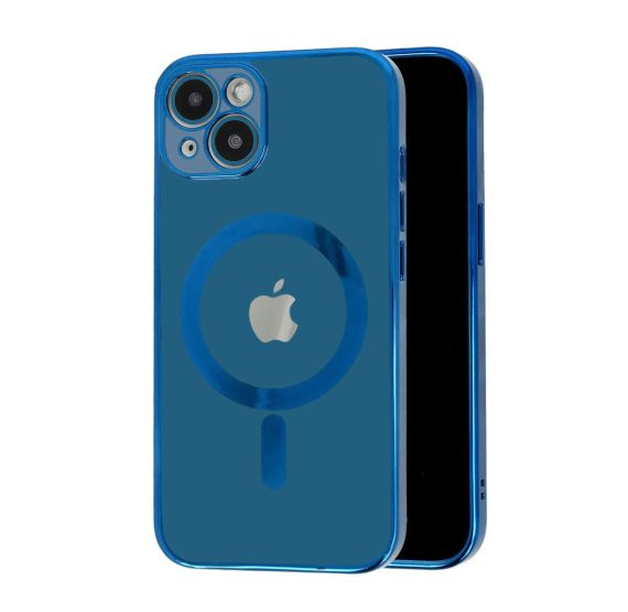 Etui do iPhone 13 premium navy blue MagSafe z osłoną kamery, granatowe [PO ZWROCIE]