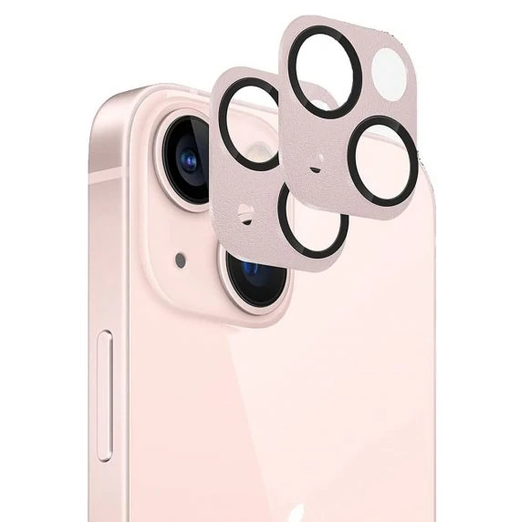iPhone 13 mini pełne szkło hartowane na cały aparat, kamerę, różowe