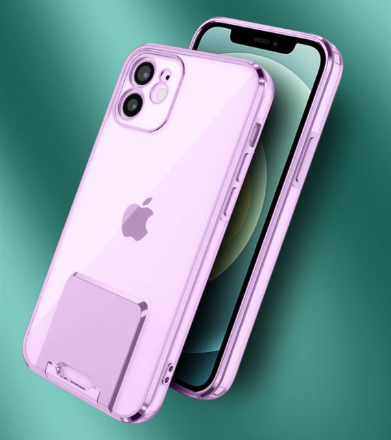 Etui do iPhone 11 Fashion Stand fioletowy z podstawką, ochrona obiektywu
