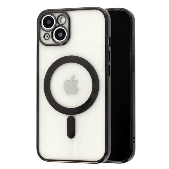 Etui do iPhone 13 czarne premium MagSafe z osłoną kamery