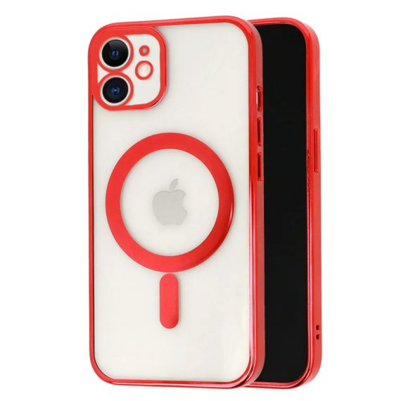 Etui do iPhone 11 czerwone premium MagSafe z osłoną kamery
