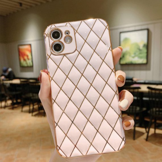etui do iphone 13 biabe alabastrowe ze zbotym poszyciem w diamenty 3 got pink