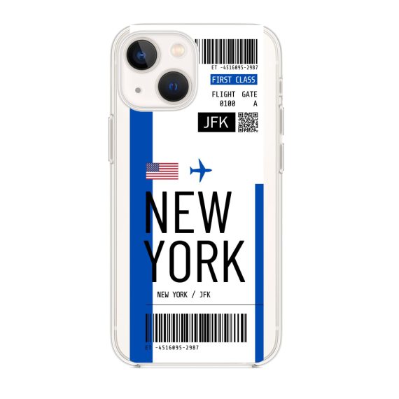 Etui do iPhone 13 z nadrukiem bilet lotniczy New York