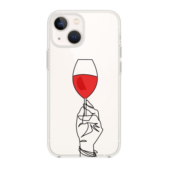 Etui do iPhone 13 mini z nadrukiem lampka wina
