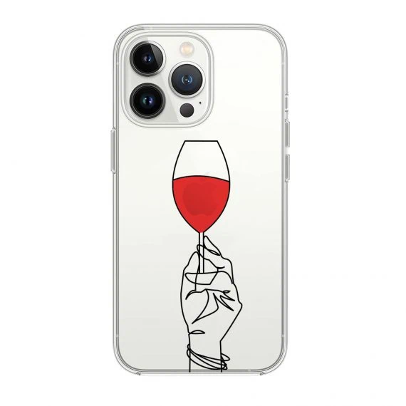 Etui do iPhone 13 Pro z nadrukiem lampka wina