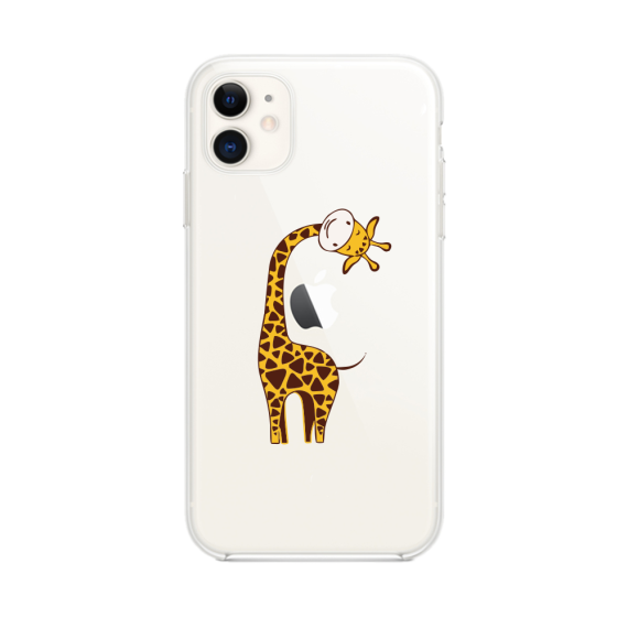 Etui do iPhone 11 przeźroczyste z nadrukiem żyrafa
