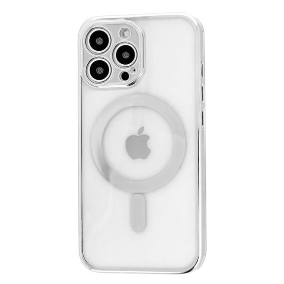 etui do iphone 11 pro max srebrne premium magsafe z osłoną kamery