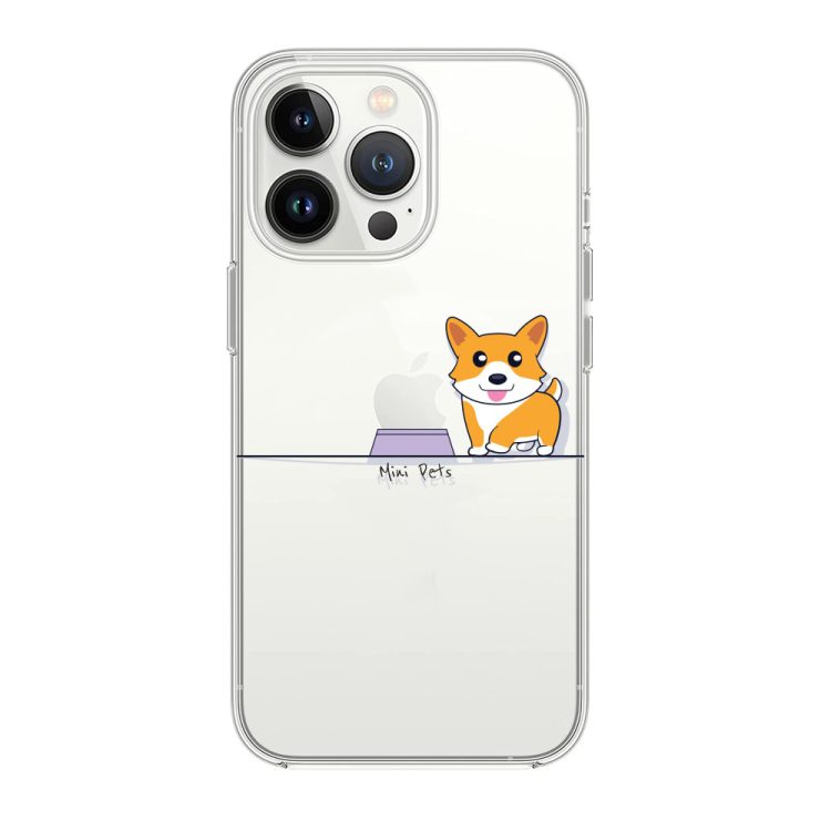 Etui do iPhone 13 Pro przeźroczyste z nadrukiem Mini Pets, wesoły piesek