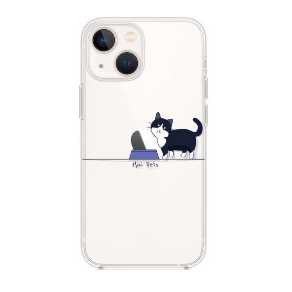 Etui do iPhone 13 przeźroczyste z nadrukiem Mini Pets, kotek